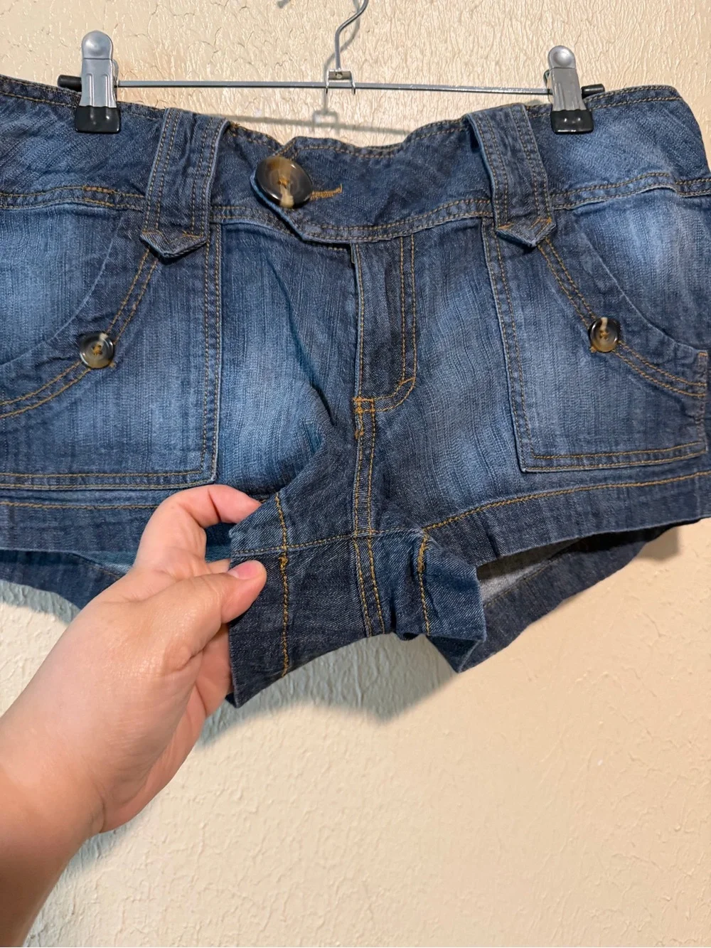 OP Vintage Denim Shorts Size 11 Retro Shorty Shorts